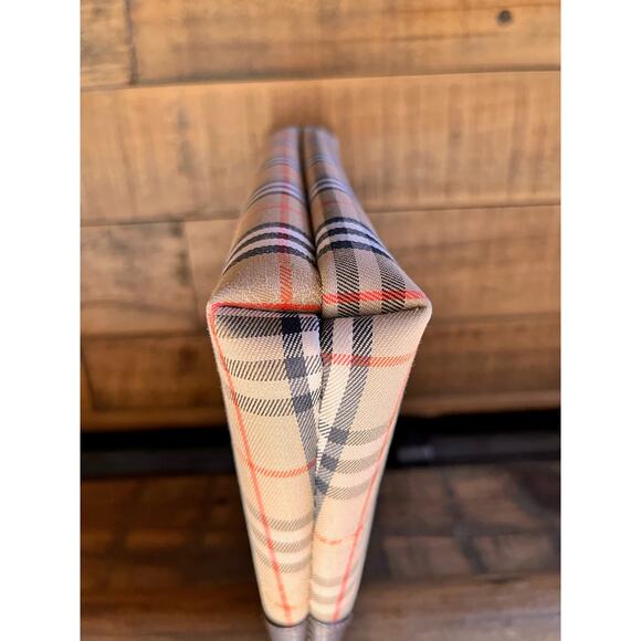 BURBERRY Nova Check Beige Canvas Pouch Clutch Bag - Picture 8 of 10